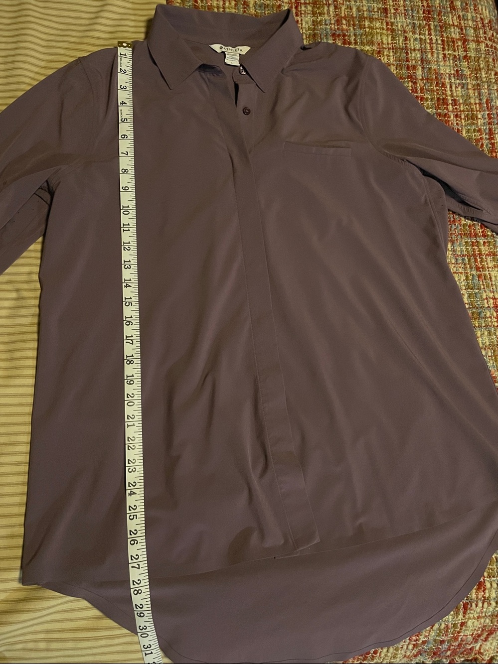 Athleta flowy Purple Long Sleeve (L) Button-Down Shirt, CYA - Picture 9 of 9